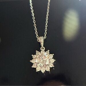 2 ct Elegant Moissanite Silver Pendant Necklace